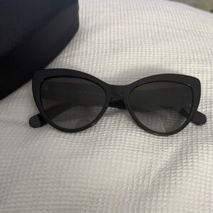 Salvatore Ferragamo Black Cat-Eye Sunglasses